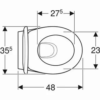 Pack Inodoro Suspendido Geberit 501.894.00.1 Bastia Compact Rimfree con Tapa