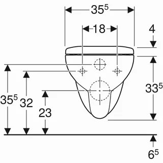 Pack Inodoro Suspendido Geberit 501.894.00.1 Bastia Compact Rimfree con Tapa