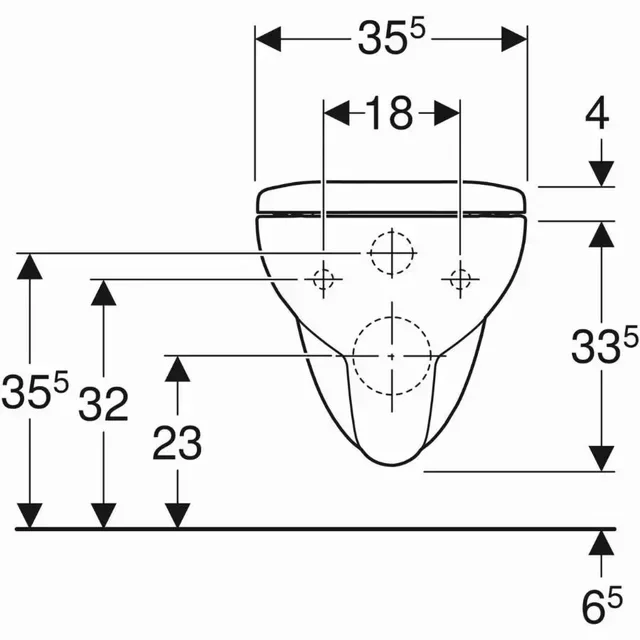 Pack Inodoro Suspendido Geberit 501.894.00.1 Bastia Compact Rimfree con Tapa