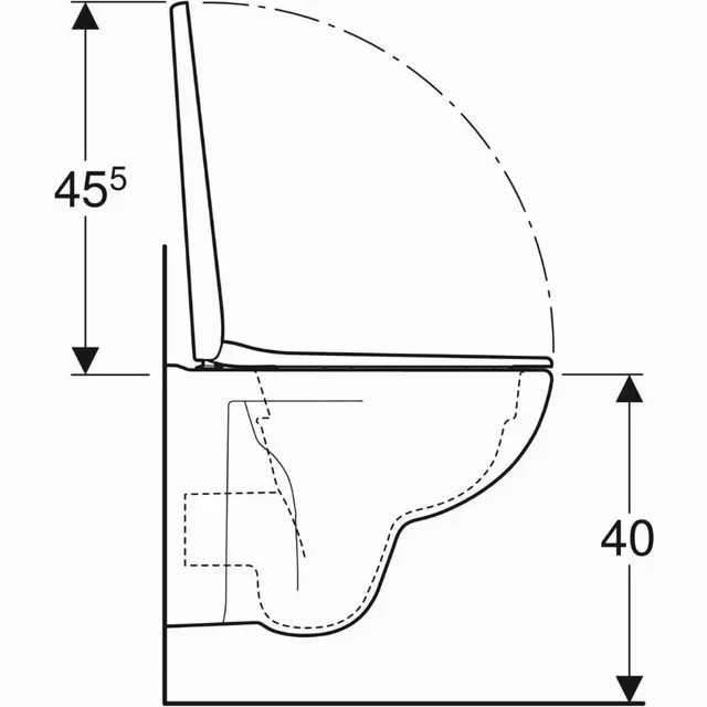 Pack Inodoro Suspendido Geberit 501.894.00.1 Bastia Compact Rimfree con Tapa