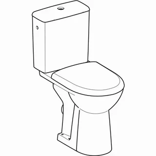 Pack WC a Terra Geberit Renova Comfort - Vaso Rimfree 46cm con Cassetta a Doppio Scarico