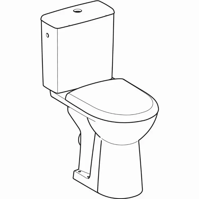 Pack Inodoro Geberit Renova Comfort de Suelo - Taza Rimfree 46cm con Cisterna de Doble Descarga