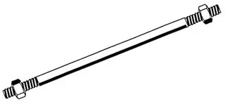 Gewindeabstandshalter Stahl verzinkt 16x350 mm mit TORBEL Muttern