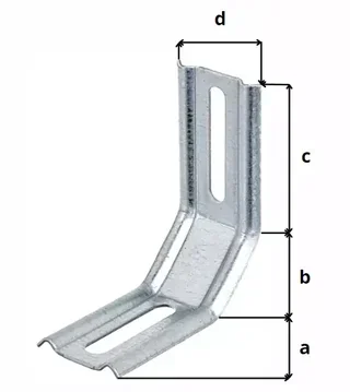 Équerre 3 pans 45° 70x72x30 mm galvanisée Alberts 341350