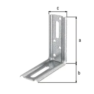 Équerre à deux pans 90° galvanisée 80x70x30 mm Alberts