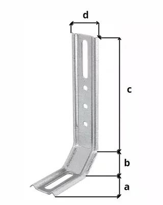 Équerre à 3 pans 45° 140x72x30 mm galvanisée Alberts