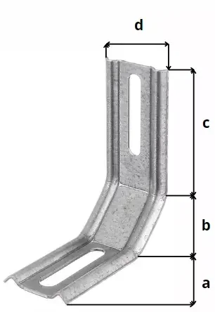 Équerre à 3 pans 45° galvanisée Alberts 341367 80x72x30 mm
