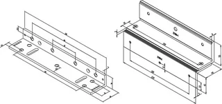 Staffe angolari L+Z EFF EFF LZ300 - Capacità 300 kg sicurezza anta
