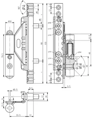 Équerre fixation multidirectionnelle Ø16 PVC Bixacta OTLAV blanc gauche CI483160P303