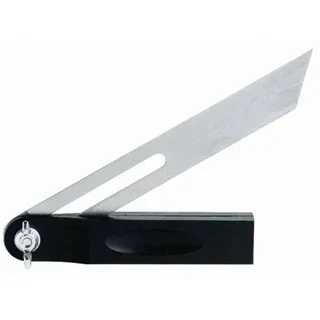 Stanley 200mm stainless steel combination square with anti-shock plastic heel