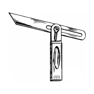 Stanley 200mm stainless steel combination square with anti-shock plastic heel