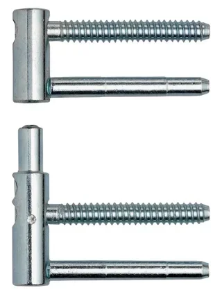 Cerniera per Porta Regolabile OTLAV FicheExacta 495 4 Perni Ø14 mm Acciaio Zincato Bianco per Porta in Legno 80 kg