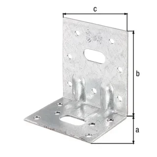 Équerre renforcée acier galvanisé 50x77x64 mm Alberts 335717