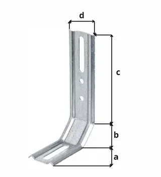Équerre 3 pans 45° 120x72x30 mm galvanisée Alberts 341381