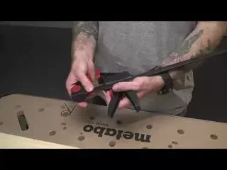 Établi mobile pliable MWB 100 Metabo - plateau MDF perforé - réf. 626991000