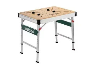 Établi mobile pliable MWB 100 Metabo - plateau MDF perforé - réf. 626991000