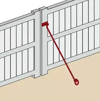 Étai de soutien TORBEL polyester 80 cm noir anti-effraction