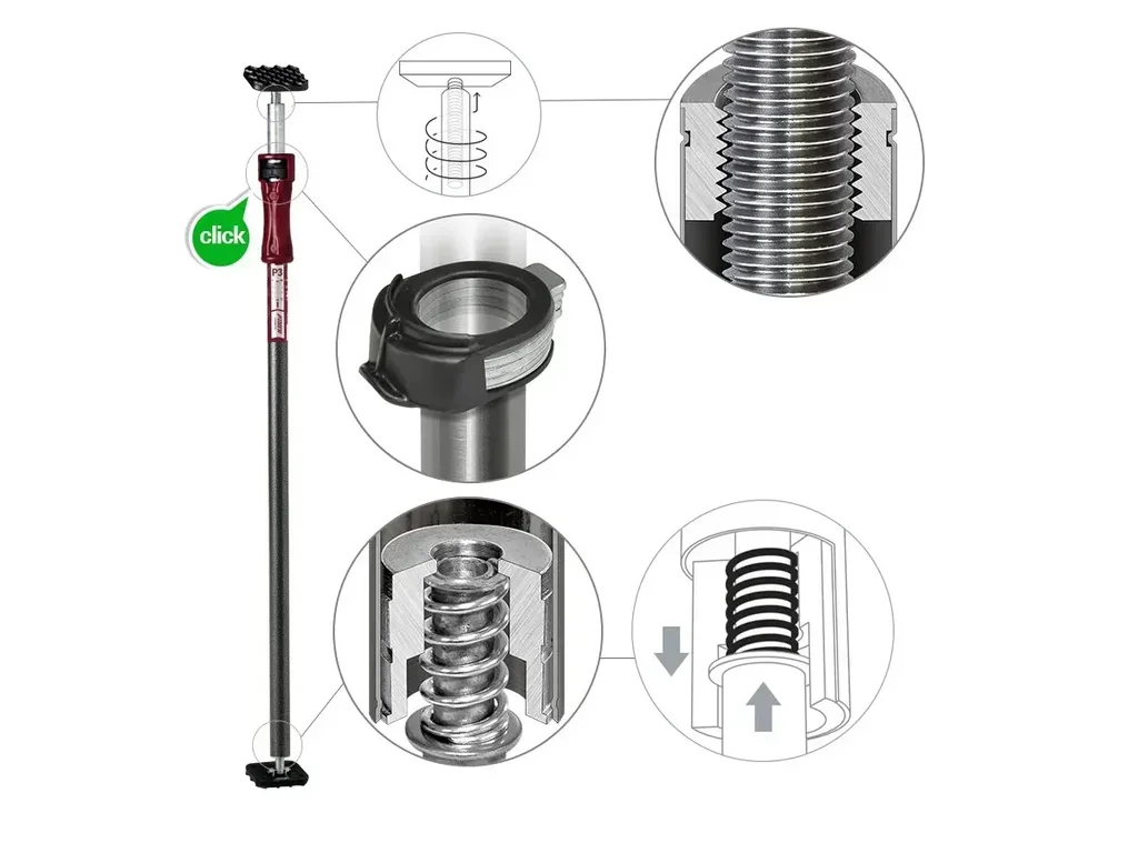 Teleskopstütze TopP1 60-100 cm 300 kg 3. Hand Rigipsstütze Robust