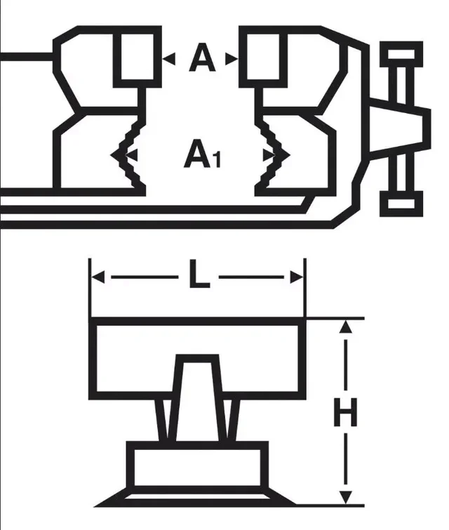 Étau à mors parallèles VIRAX 150 mm - 200415 - Multifonction 3-en-1