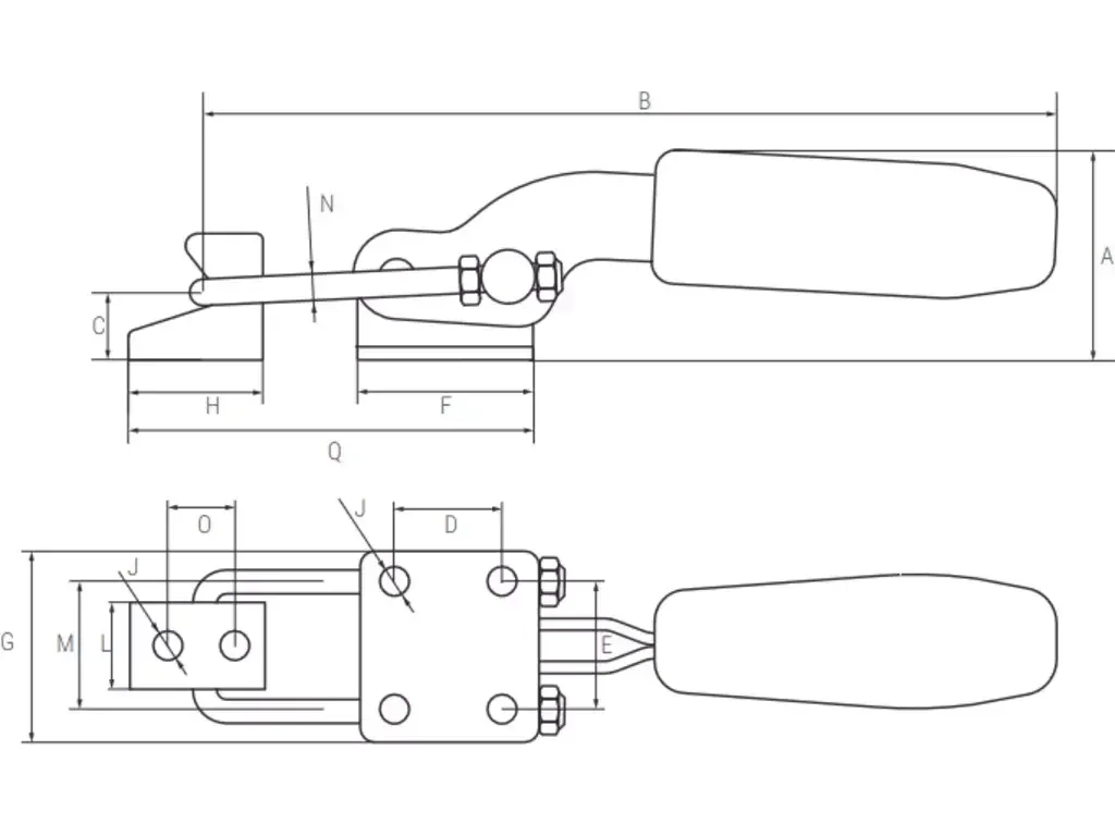 Tornillo de banco PIHER M5 331 - Fuerza de sujeción 320 kg - Modelo 56201