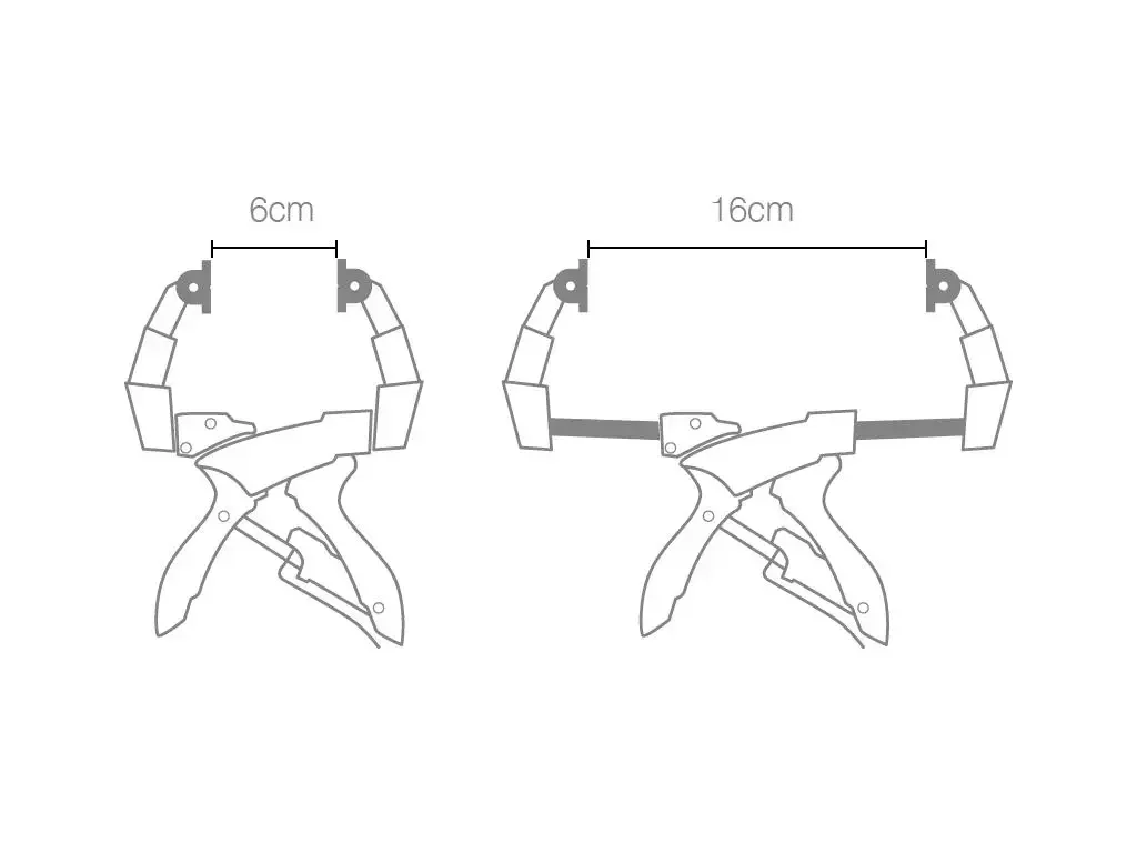 PIHER 52204 Ausziehbare Werkbankschraubstock - Spannweite 6 bis 16 cm
