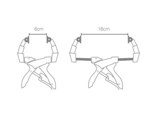 PIHER 52204 Ausziehbare Werkbankschraubstock - Spannweite 6 bis 16 cm