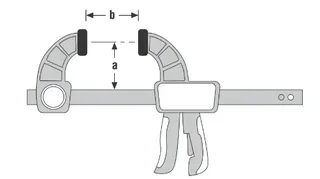 Tornillo de banco URKO en C 40x40 mm acero forjado 3 caras