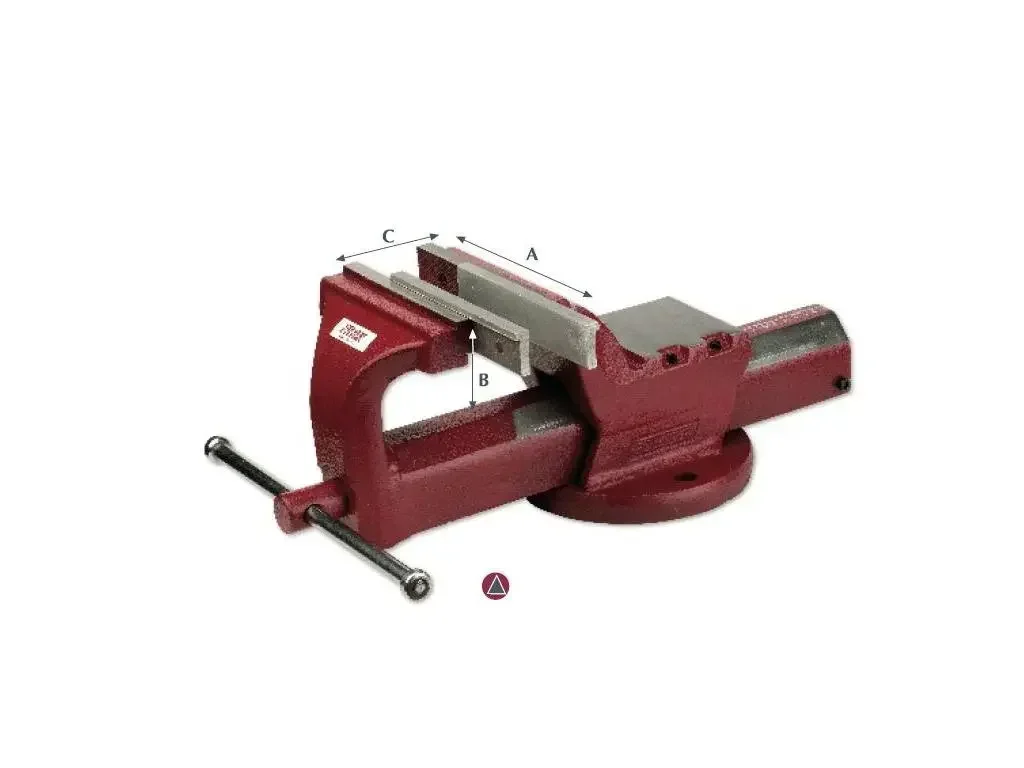 Étau d'établi Piher 55200 100 mm mors tubes acier forgé guide carré