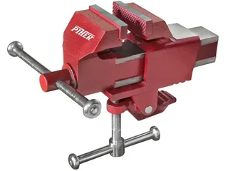 PIHER 55007 Schlosser-Schraubstock aus GGG, gehärtete Stahlbacken 6,5 cm, Spannweite 10 cm