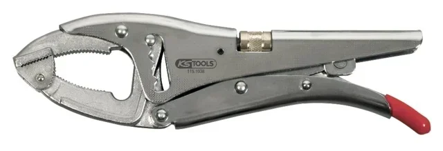 Morsa da Banco KS TOOLS 250 mm Pro 8 - Ganasce Dentate Cromo Vanadio