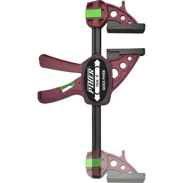 Serre-joint Piher Quick Extra 125 cm - Serrage rapide 150 kg - Réversible nylon acier