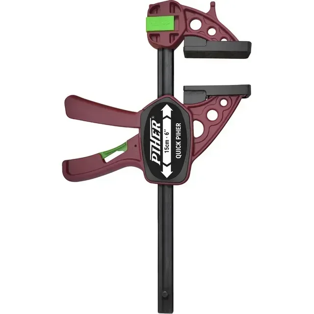 Serre-joint Piher Quick Extra 125 cm - Serrage rapide 150 kg - Réversible nylon acier