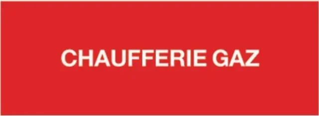 Étiquette chaufferie gaz SELF CLIMAT 200x100 mm réf 215289