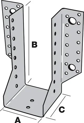 Simpson SAE380/100/2 joist hanger 380x100x140 mm galvanized steel 2mm - structural timber connector