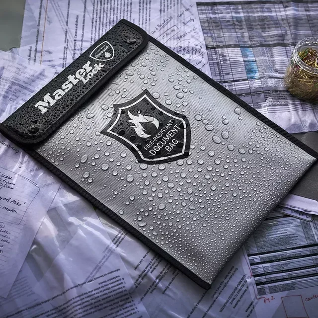 Master Lock FBWLZ0EURHRO Fireproof Bag – Waterproof Document Fire Protection