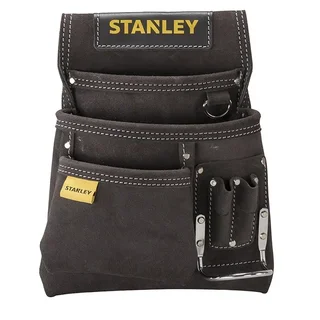 STANLEY STST1-80114 Leder Werkzeuggürtel mit Hammerhalter und 3 Fächern