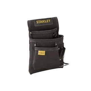 STANLEY STST1-80114 Leder Werkzeuggürtel mit Hammerhalter und 3 Fächern