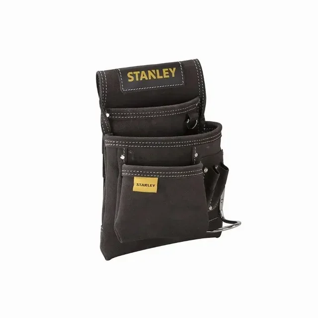 STANLEY STST1-80114 Funda de Herramientas de Cuero con Soporte para Martillo y 3 Compartimentos