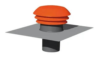 Dachdurchführung Set Ø160 mm rot THERMOR 900376 - Kaminrohr Dachdurchführung - wasserdichte Dachabdichtung - Lüftungsrohr Abdeckung