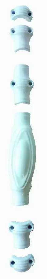 Fausse Crémone Blanc 9016 PVC Bouton Vis avec Accessoires 35304