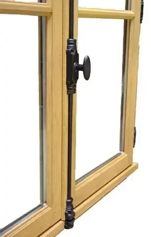 Fausse crémone rustique blanche Rollinger bouton n°6 tringle 16x8 mm