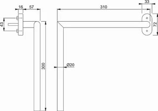 Manilla ventana HOPPE acero inox PMR derecha 300mm Secustik antirrobo