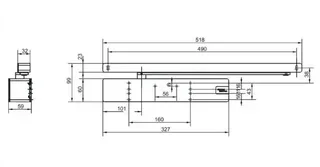 Ferme-porte hydraulique Dormakaba TS 98 XEA blanc - Bras standard force 3-6