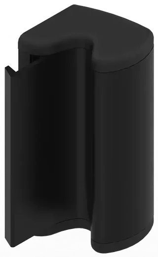 Fermeture porte coulissante Sorgho 92 mm noir mat - Système semi-automatique La Croisée DS