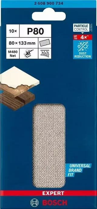Foglie abrasive Bosch Expert M480 80x133 mm legno vernice