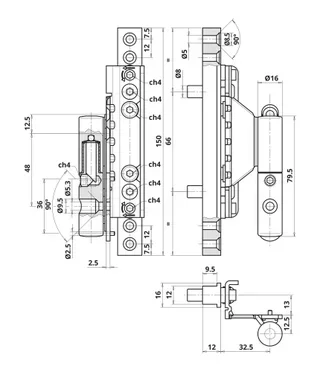 Fiche à visser multidirectionnelle Ø16 Bixacta OTLAV PVC blanc pour menuiserie