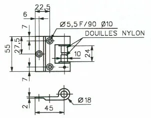 Fiche Applique Universelle STREMLER Chromé Brillant Lot de 2 - Réf. 3206.30.0