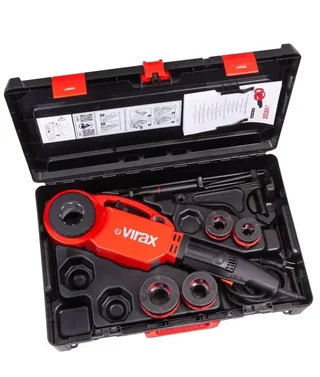 Filière électroportative Virax Phénix IV 18V CAS 4 têtes BSPT 2 batteries 4Ah