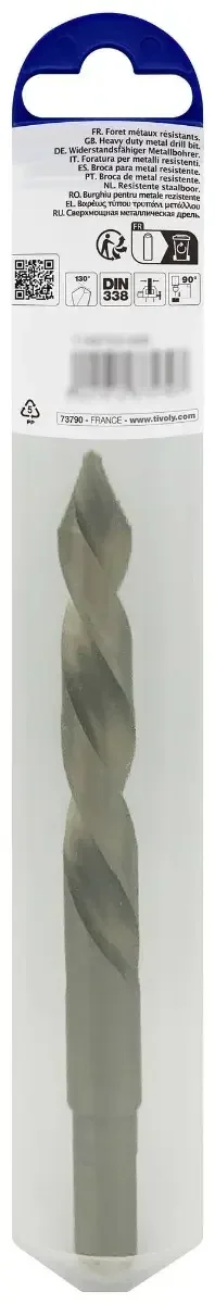 Foret métaux HSS Cobalt 5% queue réduite 3 méplats TIVOLY perçage acier inox