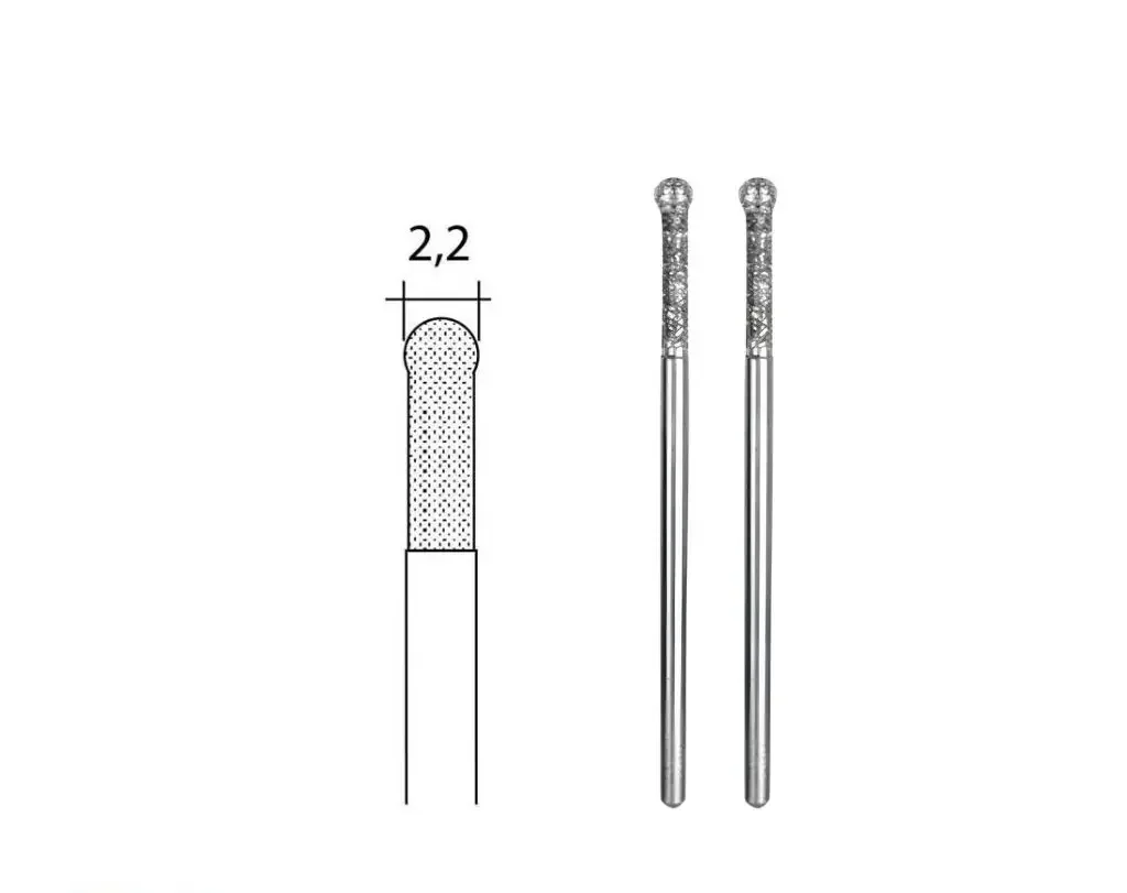 Forets diamantés sphériques PROXXON 28232 Ø2,2mm verre lot 2